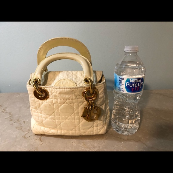 Authentic Dior Mini Lady Bag Ivory Well Used - Picture 1 of 8